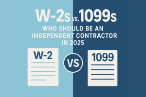 W-2s vs 1099s independent contractor